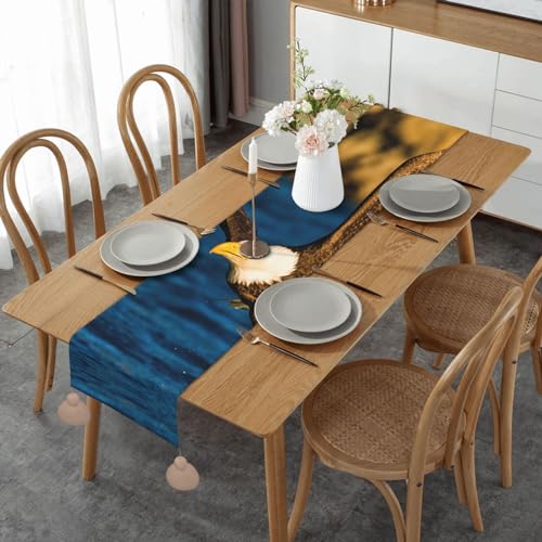 Décoration de table de vacances imprimé aigle tissu rustique - 2