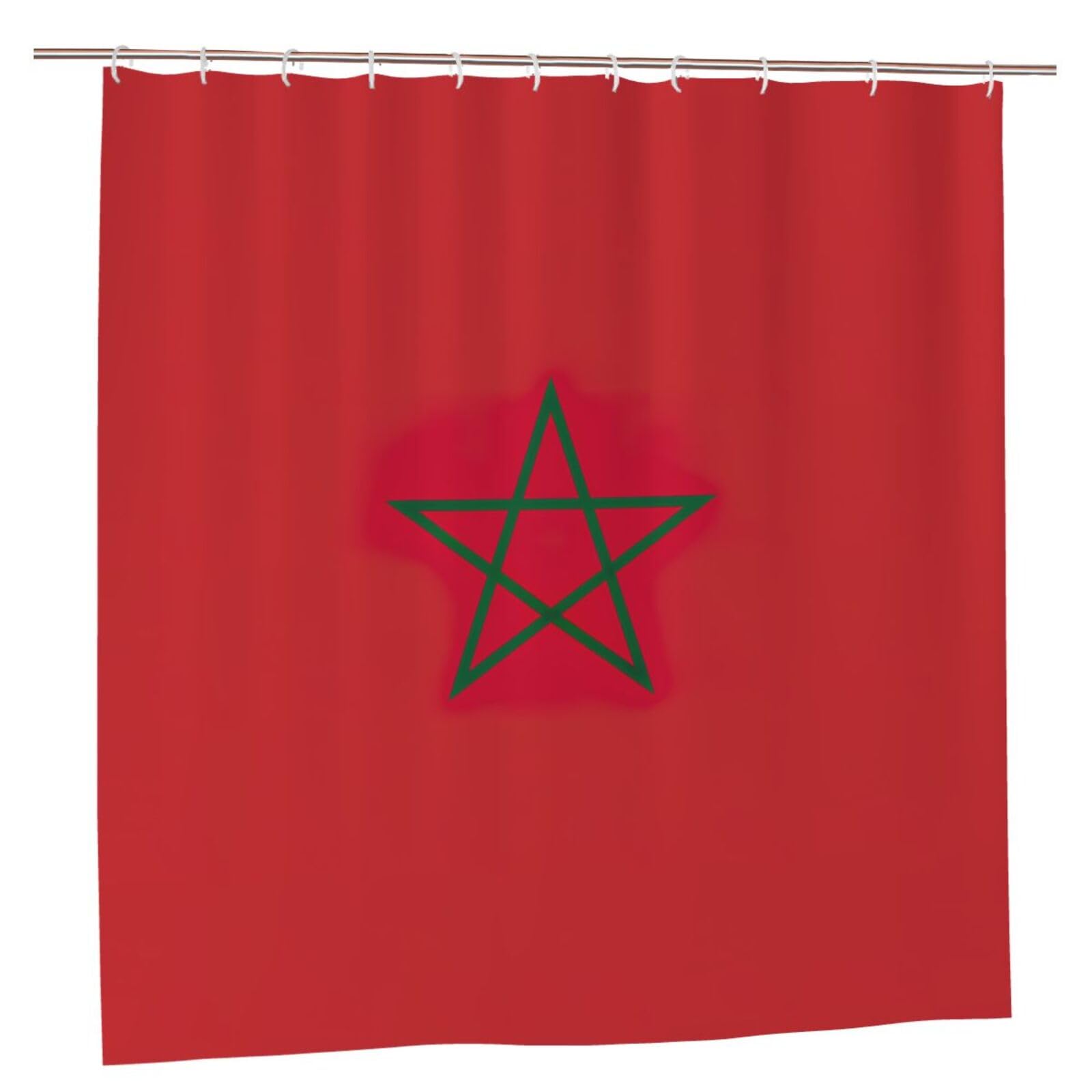 Rideau de douche Maroc polyester imperméable avec 12 œillets