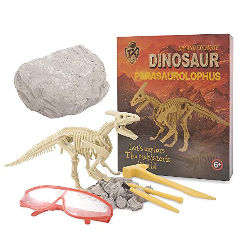 Beyondtrade Dinosaur Dig Kit for Kids, Dino Fossil Dig Kits Dinosaur Skeleton for Childrens Excavation Science Education DIY STEM Toys