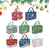 Bolsas De Dulces De Navidad,8 Piezas Bolsillos Compactos Con Hebilla Ancha - Bolsas De Regalo Para Fiesta,Para Estudiantes Fiesta Cumpleaños Uso Diario Relleno Aula Escuela Calcetín