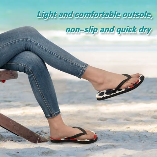 Leopard Print Red Flip Flop Beach Summer Casual Sandal for Women & Men Shower Shoes 208608813