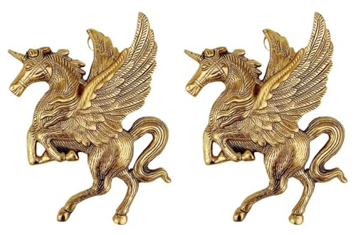 Statues murales de licorne volante en métal IMTRA FASHION décorations artistiques lot de 2