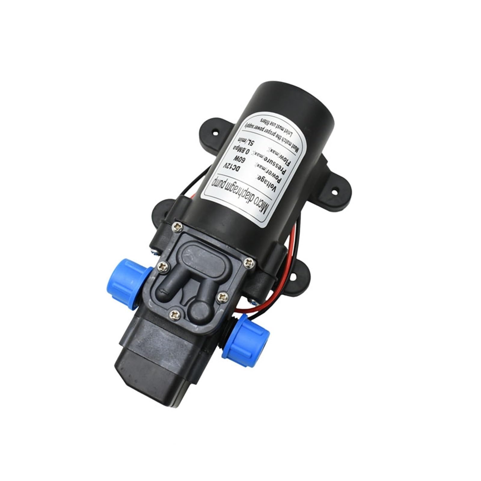 Pompa Dell'acqua Ad Alta Pressione DC 12Volt 60W Pompa A Membrana For Pistola Ad Acqua For Autolavaggio Irrigazione Del Giardino