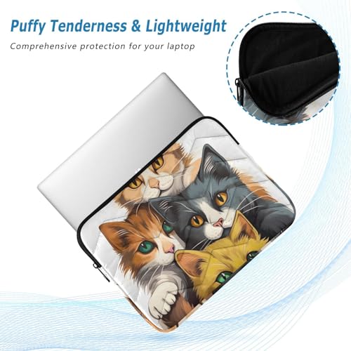 Funda para portátil 13-14 pulg impermeable con diseño gatos miniatura 5