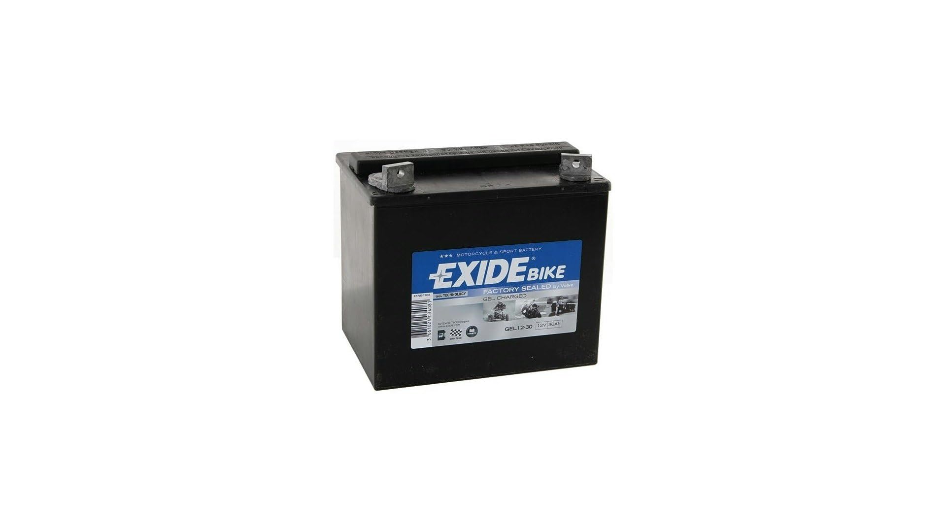 EXIDE Batería 30, Ah 180, A/​EN GEL12-​30 L 197mm B 132mm H 186mm