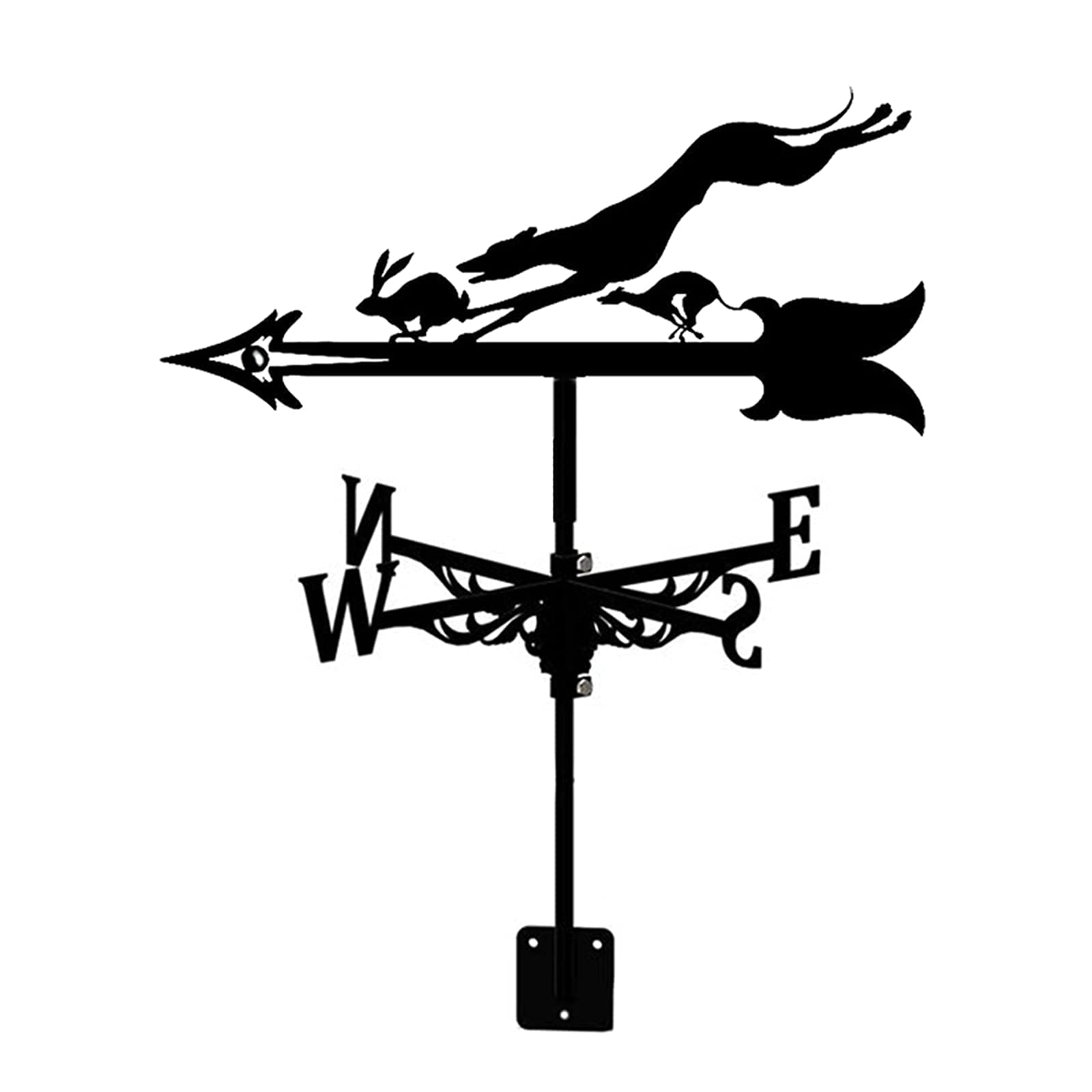 RKYRRKI Weather Vane Stainless Steel Outdoor Weathervane Retro Farm Scene Garden Stake Weather Vane Wind Direction Indicator, Garden Decorations