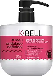 K-BELL Meu Ondulado Definido Creme de Pentear 450ml – Controle do Frizz, Definição Natural e Hidratação Intensa