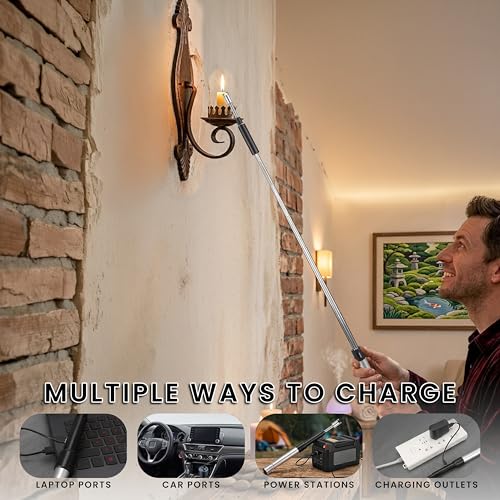 Encendedor eléctrico recargable con cuello 360° flexible miniatura 6