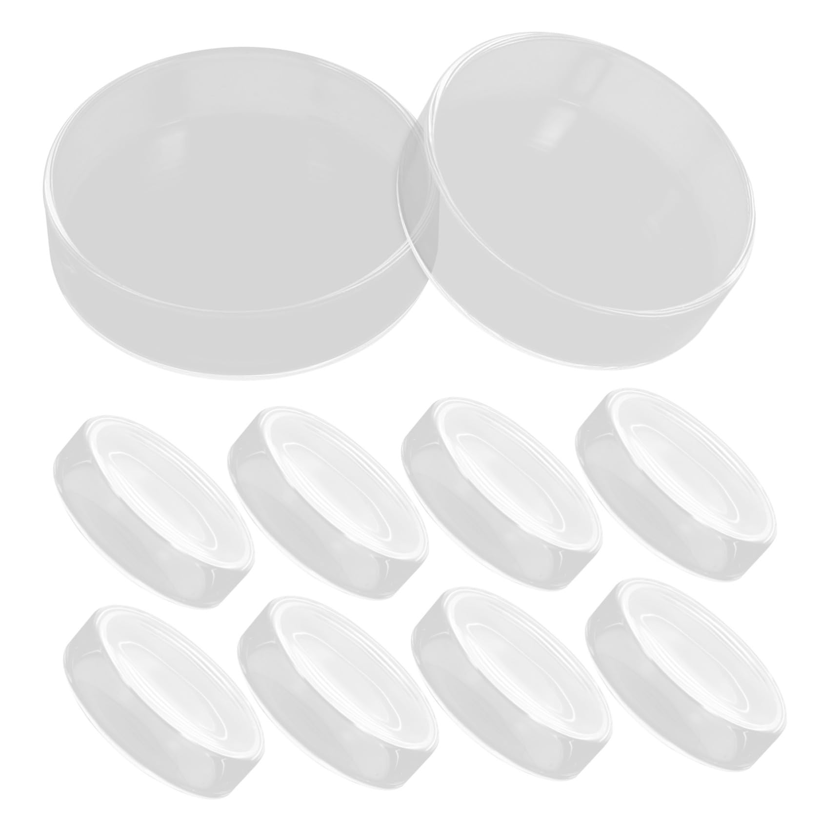 10 piezas Placas de Petri de Vidrio Borosilicato para Celular y Reutilizables Resistentes Altas Temperaturas Uso Educativo y Laboratorio