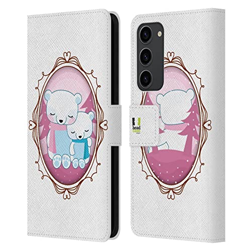 Funda para Samsung Galaxy S23+ 5G de cuero con osos polares