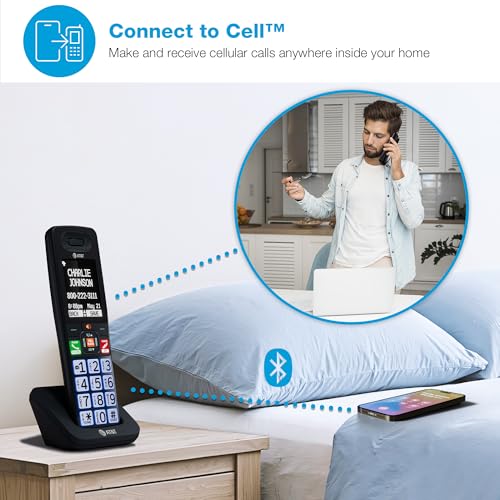 Image of AT&T DECT 6.0 Additional Handset for BL108 Series, No Phone Jack Needed, Smart Call Blocker, Bluetooth Connect to Cell, Caller ID Announce | BL108-0