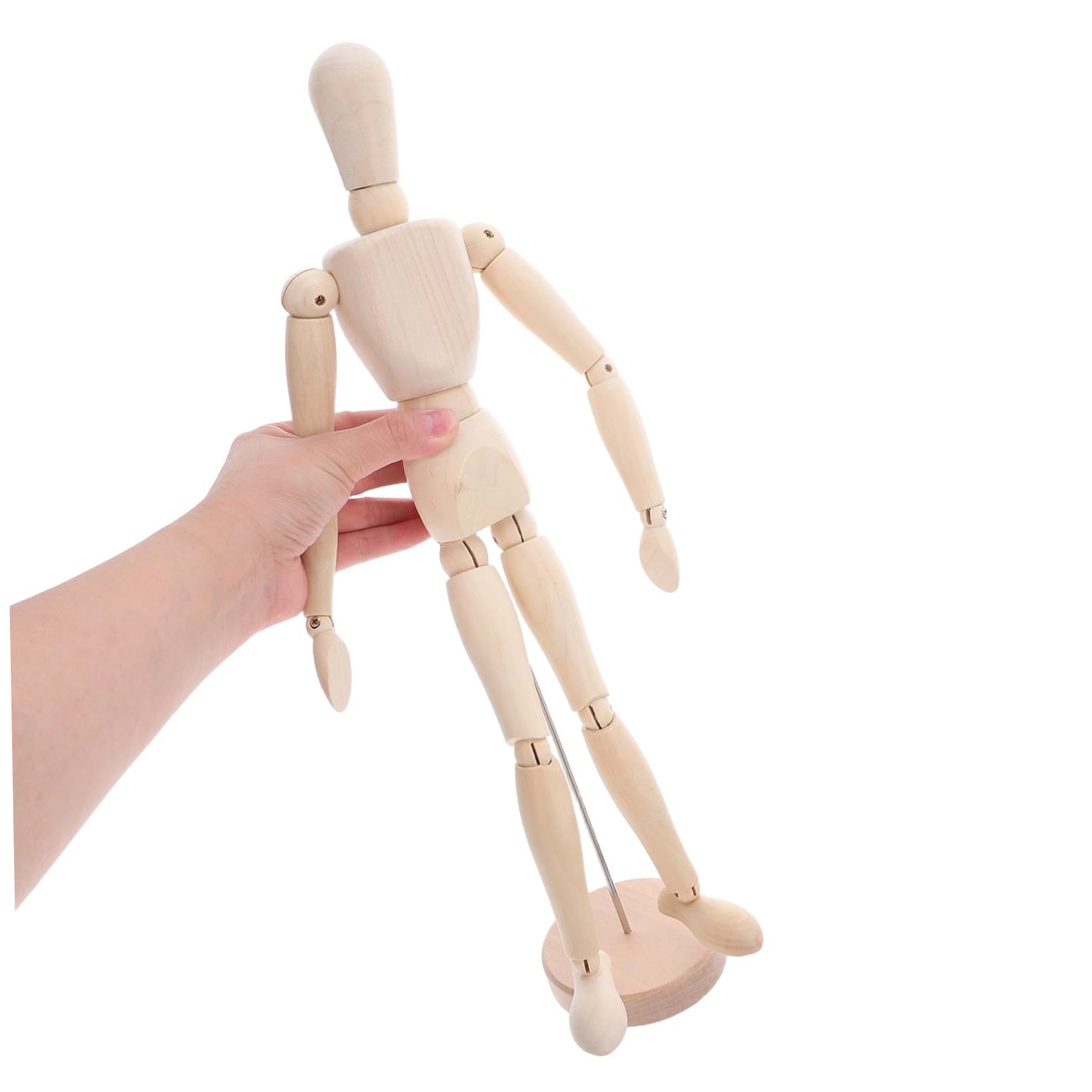 Mannequin Articulé en Bois pour Dessin, Modèle 16 Pouces, Beige
