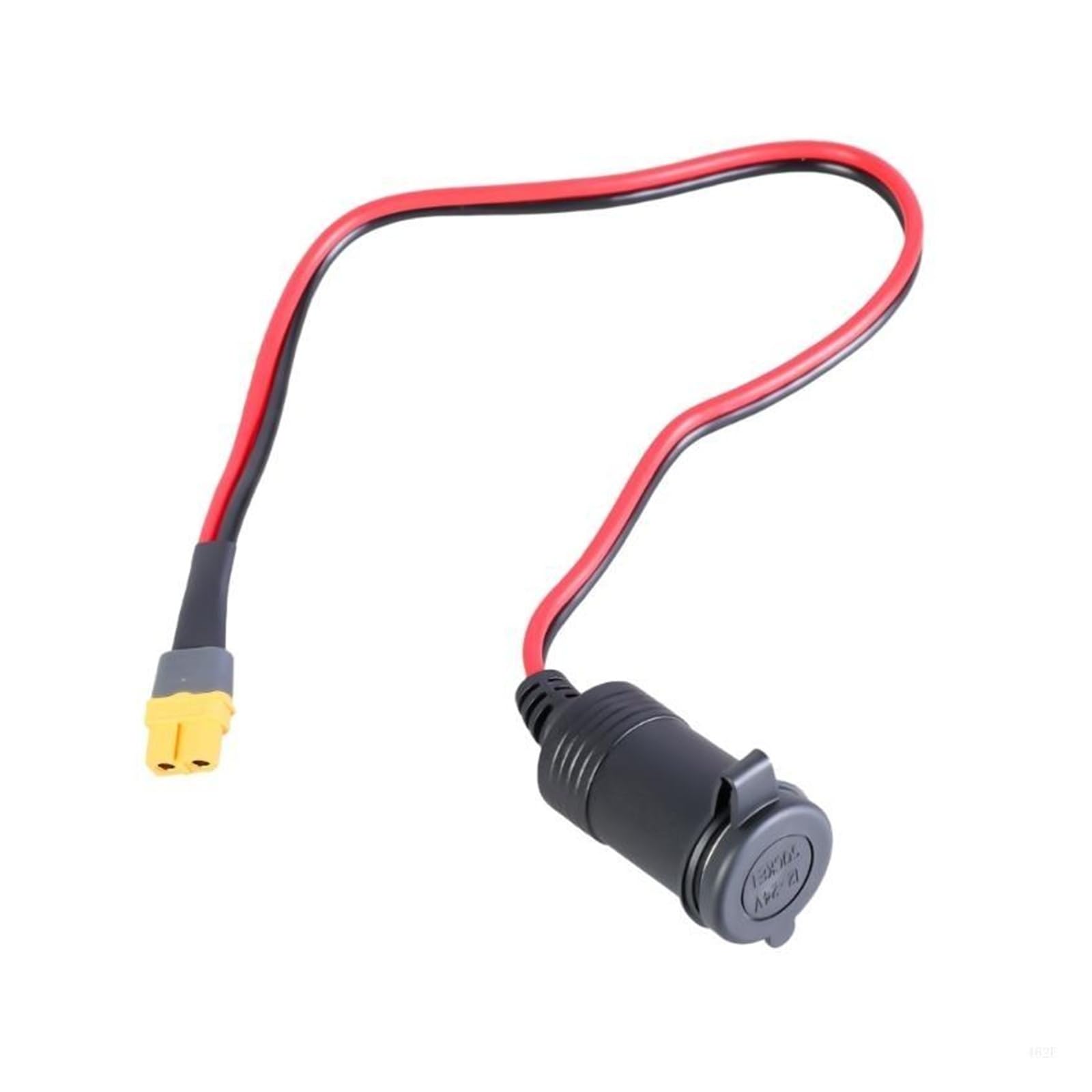 XT60 kabel adaptera do zapalniczki samochodowej 14AWG, przewód zasilający 12 V 24 V z bezpiecznikiem 15 A do przenośnej elektrowni, generatora słonecznego, kampera, łodzi (XT60 żeński)
