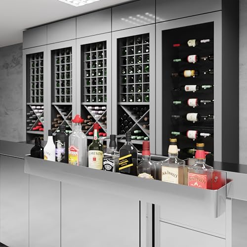 Image of 60 in. Single Tier Stainless Steel Speed Rail Rack for Commercial Bars, NSF