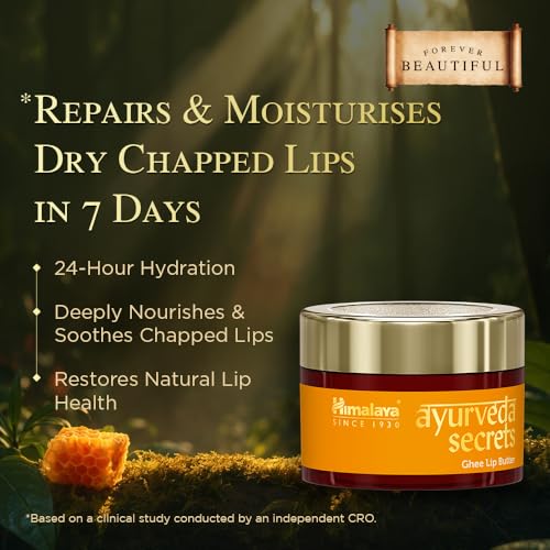 Image of Himalaya Ayurveda Secrets Ghee Lip Butter 10gm | Paraben & Sulphate Free Lip butter, Ayurvedic | With pure cow ghee, Madhu (honey)