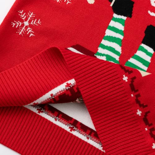Image of Ugly Christmas Sweater Kids Girls Boys Reindeer Snowflake Knitted Xmas Holiday Pullover Sweater 2-9 Years Old