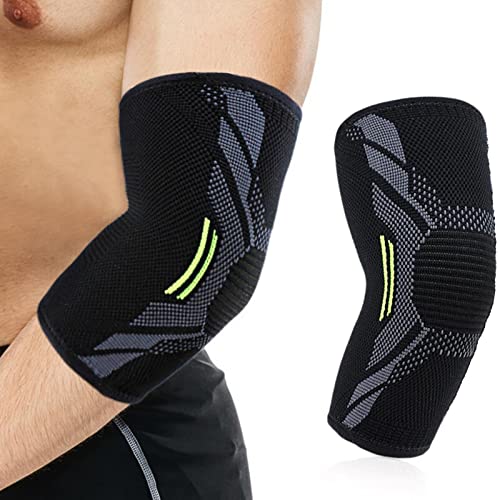 NativoDex Gomitiera per Epicondilite e Tendinite, Tutore A Compressione Per Gomito, Fascia Gomito Palestra, Crossfit, Tennis, Golf (M)