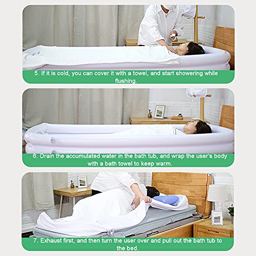 Payrfv Inflatable Bathtub, Adult Pvc Bathtub, Inflatable Bedside Shower Kit With Electric Air Pump And Water Bag, Wash Fullbody In Bed, Portable Bathtub For The Pregnant, Elderly, Disabled #TOP7