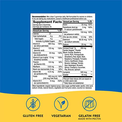 Nature’s Way Alive! Premium Men’s Gummy Multivitamins, Vitamins & Minerals, Supports Whole Body Wellness*, Vegetarian, Orange, Grape, And Cherry Flavored, 75 Gummies #TOP11