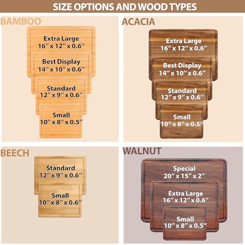 Tabla de cortar rectangular personalizada de bambú miniatura 6