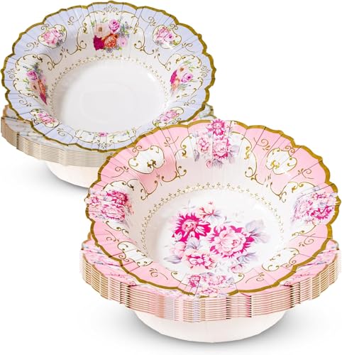 Talking Tables Lot de 12 Bols en Carton à Motif Floral Vintage pour...