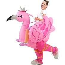 KOOY Inflatable Flamingo Costumes for Adults, Inflatable Costumes Adult Funny Costumes, Blow Up Costumes, Party Costumes, Pink, Large