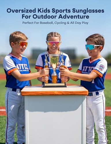 Image of ATTCL Kids Baseball Sunglasses TR90 Lightweight UV400 Youth 8-15 Sports