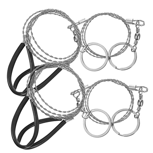 Mipcase Survival Wire Saw Set 4pcs Compact and Lightweight Perfect for Outdoor Cutting and Emergency