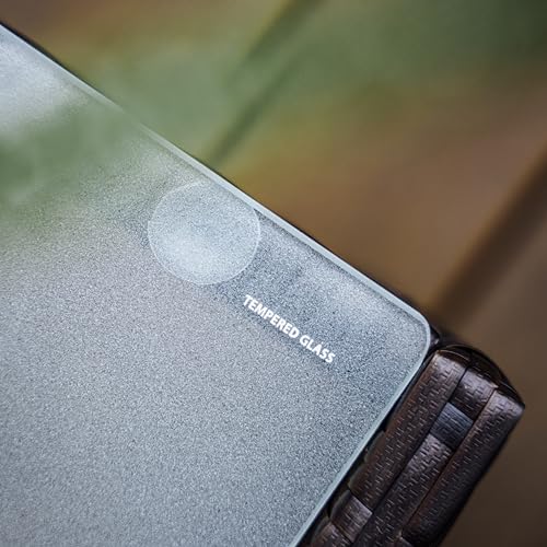 Nestl Wicker Patio Furniture - 4 Piece Set with 2 Chairs, Loveseat, Glass Top Coffee Table, Outdoor Furniture for Backyard, Pool or Porch (Brown/Beige) - Image 4