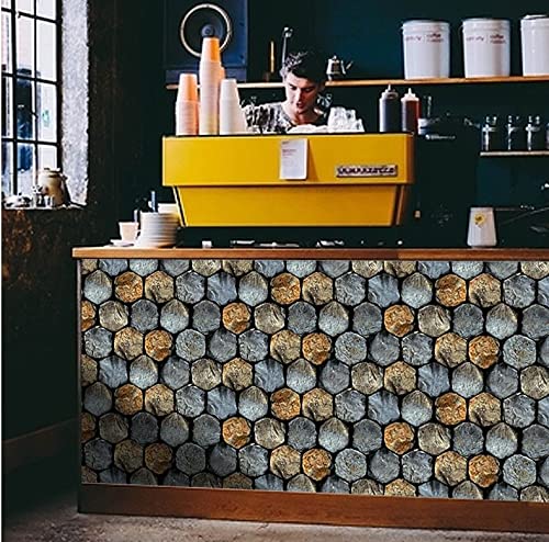 SISHI DECORS Hexagon Tiles SELF-Adhesive Wallpaper for Hall Kitchen Bedroom Bathroom (B0D1VH4M3T) Amazon Price History, Amazon Price Tracker