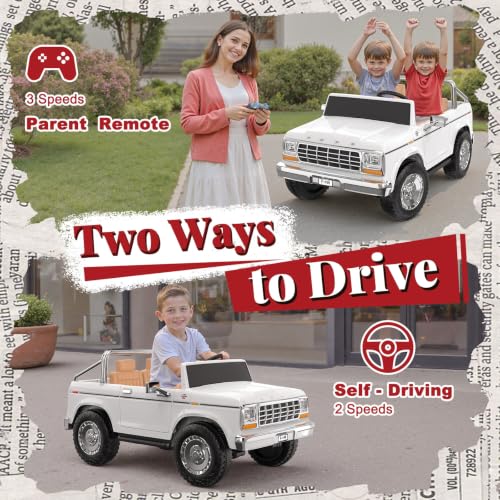 Image of ANPABO Licensed Ford F-150 24V 2 Seater Ride on Car for Kids, White
