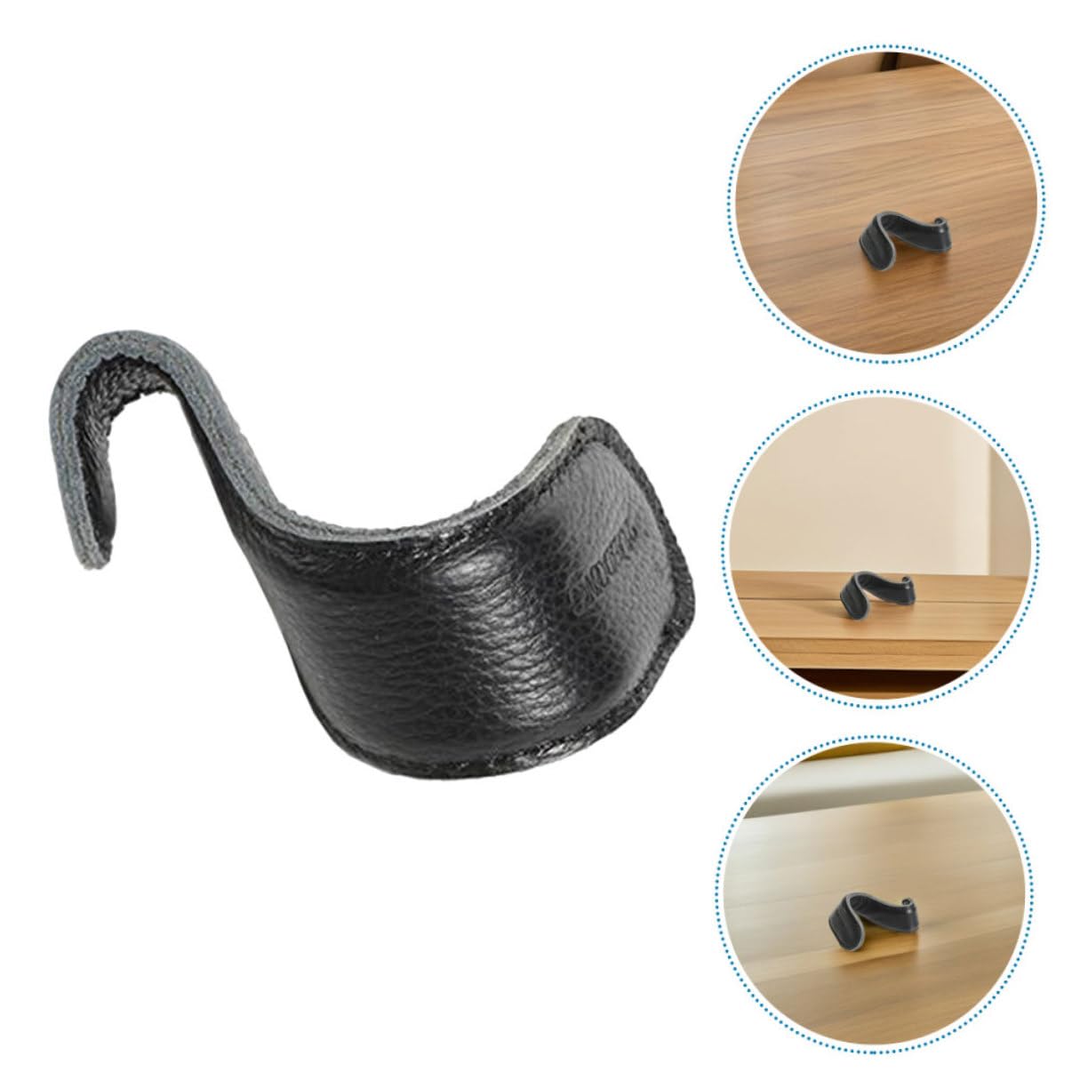 ibasenice Correa de Cuero Negro para Empuñaduras de Trombón en Forma de S Protector de Mano Cómodo para Práctica y Soporte del Deslizamiento en Instrumentos Musicales