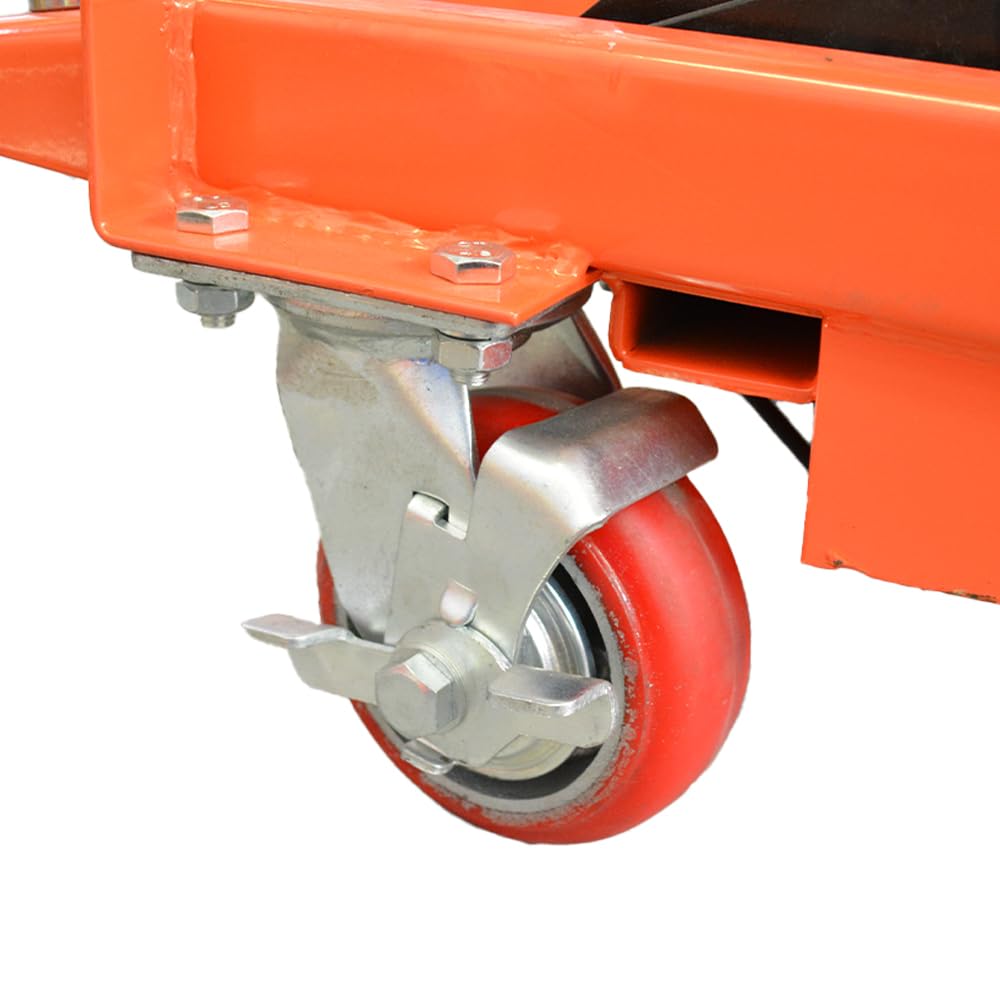 Carrello sollevatore con piattaforma a pantografo con ruote, transpallet a forbice 900 mm, manuale sollevatore idraulico per trasporto piattaforma 300 kg echoENG - MA SL CP30