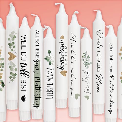 Profiqualität Kerzenfolie A4 Kerzen Tattoo Folie Muttertag Kerzen Aufkleber Kerzentattoo Wasserschiebefolie Kerzen Mama Wasserschiebefolie DIY Kerzen KerzenstickerMuttertag Kerzentattoos(D)