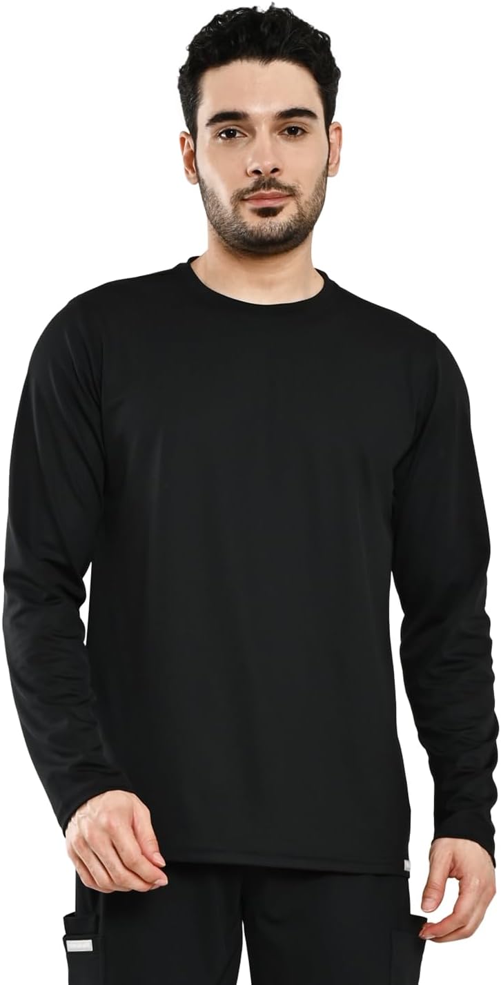 Lightweight Men Underscrub | Underscrub Tops | Long Sleeve | Sweat-Wicking & Breathable Fabric | Quick-Drying