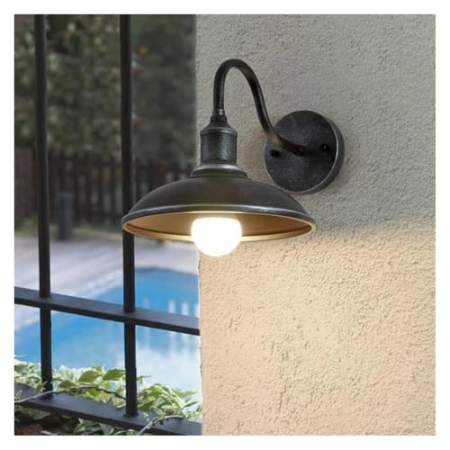 Lámpara retro impermeable vintage de cobre para exteriores y terraza 3