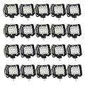 Nilight 20Pcs LED Pods 4Inch 60W Light Bar Flood Spot Combo Triple Row Driving Lamp Roof Bumper Off Road LED Work Lights Pods for Van Camper Wagon Car Pickup Golf Cart ATV UTV SUV Truck Boat 4x4