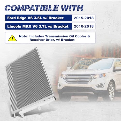 Image of Air Conditioning A /C Condenser Compatible with Ford Edge /Lincoln MKX # 30006, CN30006PFC, F2GZ19712B, FO3030258