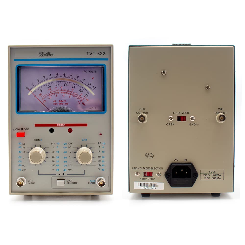 Millivoltmetro a Doppio Ago AC 220V, Display a Doppio Puntatore di Tensione 300uV-100V
