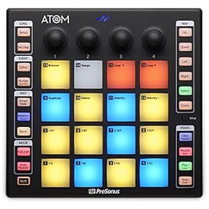 PreSonus ATOM Performance en Production Pad-Controller met softwarekader inclusief Studio One Artist, Ableton Live Lite DAW en meer voor opname, streaming en podcasting