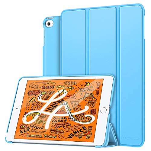 MoKo Case Fit iPad Mini 4 - Slim Lightweight Smart Shell Stand Cover Case with Auto Wake/Sleep Fit iPad Mini 4 (2015 Edition) 7.9 inch iOS Tablet, Light Blue