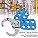 Safety Hasp Lock, High Security Six Holes Security Hasp Lock High Strength Anti Lockout Tagout Safety Hasp with 6 Holes Interlock for Home Industry Safety Use, Blue