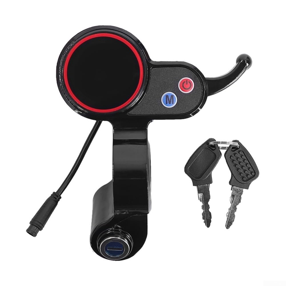 6 Pins Electric Scooter LCD Display Meter For Hitway H5, Digital Dashboard Showing Speed, for battery, And Distance Traveled