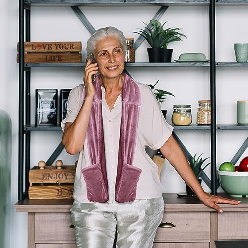 Herbal Concepts Warming Scarf | Fur Collar for Women | Heated Scraf | Winter Warm Scarves with Pockets |Mauve2