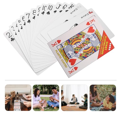 Jumbo Playing Cards Großformatige Pokerkarten Größer Robust Leicht Tragbar Für Erwachsene Party Spielspaß – Bild 5