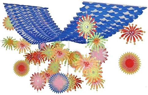 Amazon Co Jp 打上げ花火プリーツハンガー 夏飾り 夏装飾 ハンガー 販促グッズ 花火 ホーム キッチン