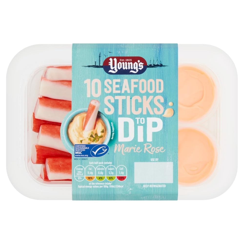 Young's 10 Seafood Sticks to Dip Marie Rose 160g