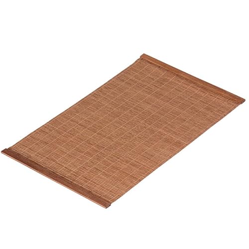 Fiegcit 境界線、ダイニングテーブルの断熱材、茶屋の装飾ティーマット、和風の竹織物テーブルランナー (オリジナルカラー両面竹マット 28*180cm)