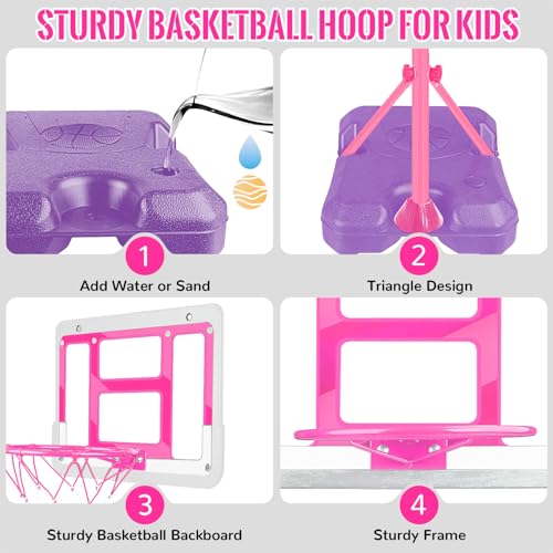 image for GMAOPHY Kids Basketball Hoop with Stand, Adjustable Basketball Set, To