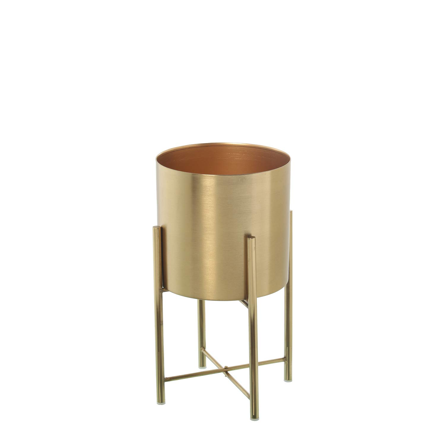 Pot de fleurs intérieur avec support doré lot de 2 DRW
